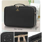 Relavel Travel Makeup Bag With LED Mirror, 16.2" Large Makeup Train Case, 3 Color Scenarios Adjustable Brightness, Waterproof Makeup Train Case Organizer with DIY Dividers for Makeup Artist, Black