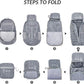 ZOMAKE 25L Ultra Lightweight Packable Backpack, Foldable Hiking Backpacks Water Resistant Small Folding Daypack for Travel(Medium Grey)