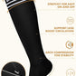 Thick Soft Cotton Compression Socks for Women Men 15-20mmHg Knee High Breathable Cotton Socks for All Day Comfort