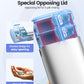 Vaydeer Metal 7 Day Pill Organizer 2 Times a Day – AM PM Weekly Travel Pill Case with Moisture-Proof Desiccant, Airtight Large Capacity Pill Box for Vitamins, Medications & Supplements (Blue)