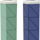 24oz Collapsible Water Bottles 2pcs,Food grade BPA Free Reusable Foldable Water Bottle Lightweight LeakProof for Travel Hiking Camping Gym Outdoor Sport,Collapses Folding Water Bottle 2pack