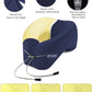 Travel Pillows for Airplanes, Neck Pillow Airplane, Airplane Travel Accessories with Eye Mask, Earplugs & Storage Bag, Ergonomic Memory Foam Neck Pillow for Sleeping, Flights, Cars, Office (Navy Blue)