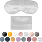 Blissy Silk Sleep Mask - Silk Eye Sleeping Mask for Women & Men for Total Blackout - 100% Pure Mulberry Silk, 22 Momme 6a Fibers - Blindfold Silk Sleep Mask Side Sleeper Eye Cover (Silver)
