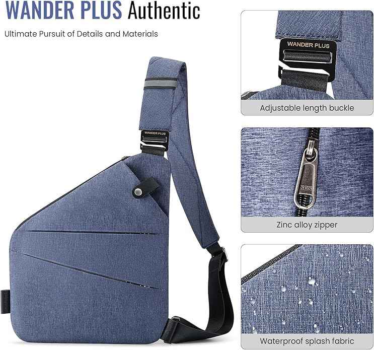 Anti Theft Crossbody Travel Bag for Women Men