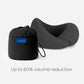 Ostrichpillow Go Neck Pillow, Travel Pillows for Airplanes, Premium Memory Foam Travel Pillow, 360º Ergonomic Design, Asymmetrical Sides, Travel Bag Included, Washable Modal Cover
