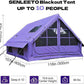 Inflatable Camping Tents 8-10 Person,129 Square Feets Large Inflatable Camping Tent with Stove Jack,Blow up Tent with Mesh Windows & Pump
