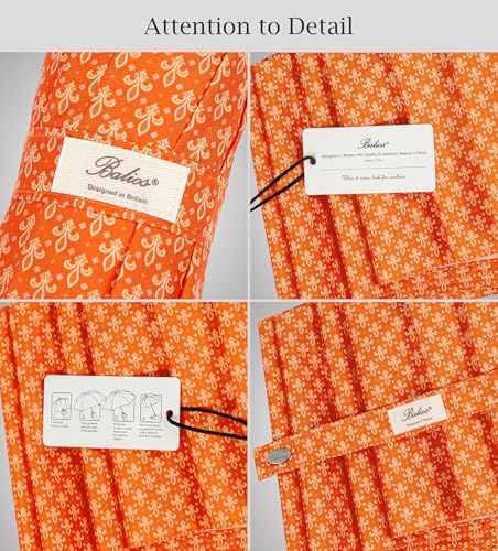 Folding Umbrella Real Wood Handle Pimlico Red Orange