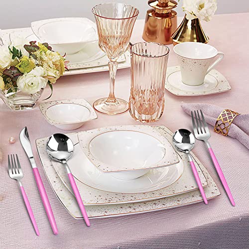 Mirror Silver Rosy Silverware Set (4 Count)