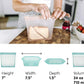 Zip Top Reusable Food Storage Bags | Sandwich Bag [Peach] | Silicone Meal Prep Container | Microwave, Dishwasher and Freezer Safe | Made in the USA