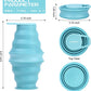 Nefeeko Collapsible Water Bottle,17oz(500ml) Reuseable BPA Free Silicone Foldable Water Bottles for Travel Gym Camping Hiking, Portable Leak Proof Sports Water Bottle with Carabiner
