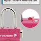 Fosmon TSA Approved Pink Locks for Luggage, Cute Suitcase Lock with Push Release Button for Extra Security, 3 Digit Combination Padlock for Travel, Backpack Zipper Anti Theft, Gym Locker, Women