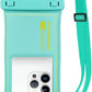 Marine IP68 Waterproof Phone Pouch, Floating Waterproof Phone Dry Bag Compatible with iPhone 16/15 Pro Max/ 14 Pro Max/ 13 Pro Max/ 12/ S24 Up to 7", Detachable Lanyard, 1 Pack- Green
