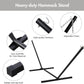 ANOW Double Hammock with Stand 12FT, Heavy Duty Hammocks with Stand for Outdoors, 450 LBS Weight Capacity, Light Gray