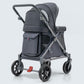 Familidoo Q1 Multi-Use Kids Wagon Stroller – Foldable, Lightweight & All-Terrain for Kids & Pets – 5-Point Safety Harness, Rain Cover & Compact Travel Design – Supports Up to 132 lbs (Charcoal Gray)