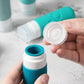 Travel Bottles for Toiletries, TSA Approved Travel Containers 3oz Leak Proof Travel Tubs Refillable Liquid Travel Accessories for Shampoo Conditioner Lotion Body Wash(Multicolored H)