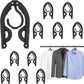 10Travel Hangers Foldable，Folding for Travtravel Hangerscruise Essentials ， 2025 Upgraded Folding Travel， Foldable for Suitcaseeling Travel Hangers (Black)