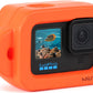 HSU Floaty Case for GoPro Hero 13/12/ 11/10/ 9 Black, Floating Case with Long Screw and Adhesive Anchors for Snorkeling, Surfing, Wakeboarding, GoPro Hero Accessories