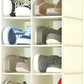 coastal rose Hanging Shoe Organizer for Closet, 20 Sections Hanging Closet Organizers and Storage Shelves, Space Saving Shoe Storage Rack Holder, Beige, 12''W×12''Dx 50''H
