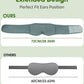 Bamboo Cotton Sleep Mask with Bluetooth Wireless Headphones - Blackout Eye Mask for Sleeping 3D Contoured Sleep Headband Ear Muffs Lengthen & Low Noise Hook for Better Experience (Grey)
