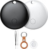 Air Tracker Tag-2 Pack, Pet Trackers, Item Locator Tags Works with Apple Find My | iOS Only | 2 Different Cases | Replaceable Battery | Water-Resistant | Item Finder for Key, Luggage, Backpack, Bike