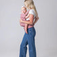 Mabē Monarch Ergonomic Baby Carrier – Premium Cotton Soft Structured Newborn to Toddler Carrier with Hip-Healthy Design, 3 Carry Positions (7-35lbs), Lightweight & Breathable,(Mauve Wings)