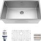 TORVA 32-Inch Undermount Kitchen Sink, Premium 304 Stainless Steel Bar Sink - 10 Inches Deep Basin Single Bowl Sink