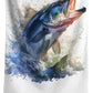 WZOMT Bass Fish Beach Towel Blanket Fishing Towels, Funny Bass Green White Microfiber Bath Towel for Adults Kids, Quick Dry Sandproof Towels for Swim Pool Travel Yoga, Oversized 32x52 Inch