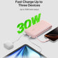 Belkin Portable Charger, Power Bank with Integrated Cable 20000 mAh 30W - Fast Charging USB C Power Delivery, iPhone Charger - iPhone 16 Series, iPad Pro, Galaxy S25 Series, & More - Pink