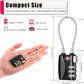 ZHEGE TSA Wire Lock 2 Pack Cable Luggage Lock with Alloy Body for Suitcase, Baggage, Backpack, Pistol Case (Black & Red)