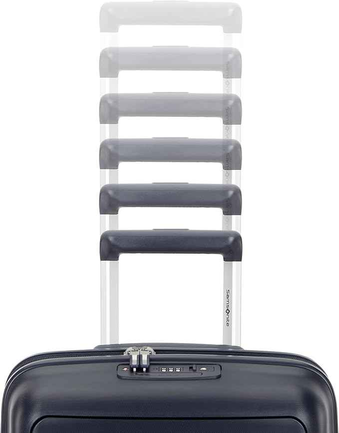 Samsonite Elevation Plus - Carry-On Hardside Luggage with QuickEntry™ Front Compartment - Scratch Resistant Polypropylene Shell, AirTag Holder, TSA Lock, Airline Approved - Midnight Blue