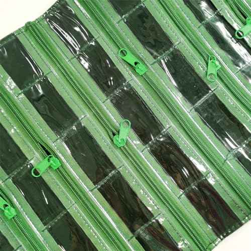 Travel Jewelry Roll Bag Portable Organizer Pouch With Grids&PVC Cover Storage Bags for Necklace