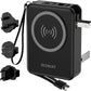 10000mAh Portable Charger Power Bank for magsafe, 22.5W Fast Charging Wall Plug Power Bank for iPhone Andriod Sumsung 5 in 1 Travel Wireless Charger Built in USB C Lightning Cables-B