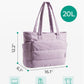 BAGSMART Tote Bag for Women, Lightweight Puffy Tote Bag with Compartments Shoulder Bag Handbag for Travel, Work, Gym,