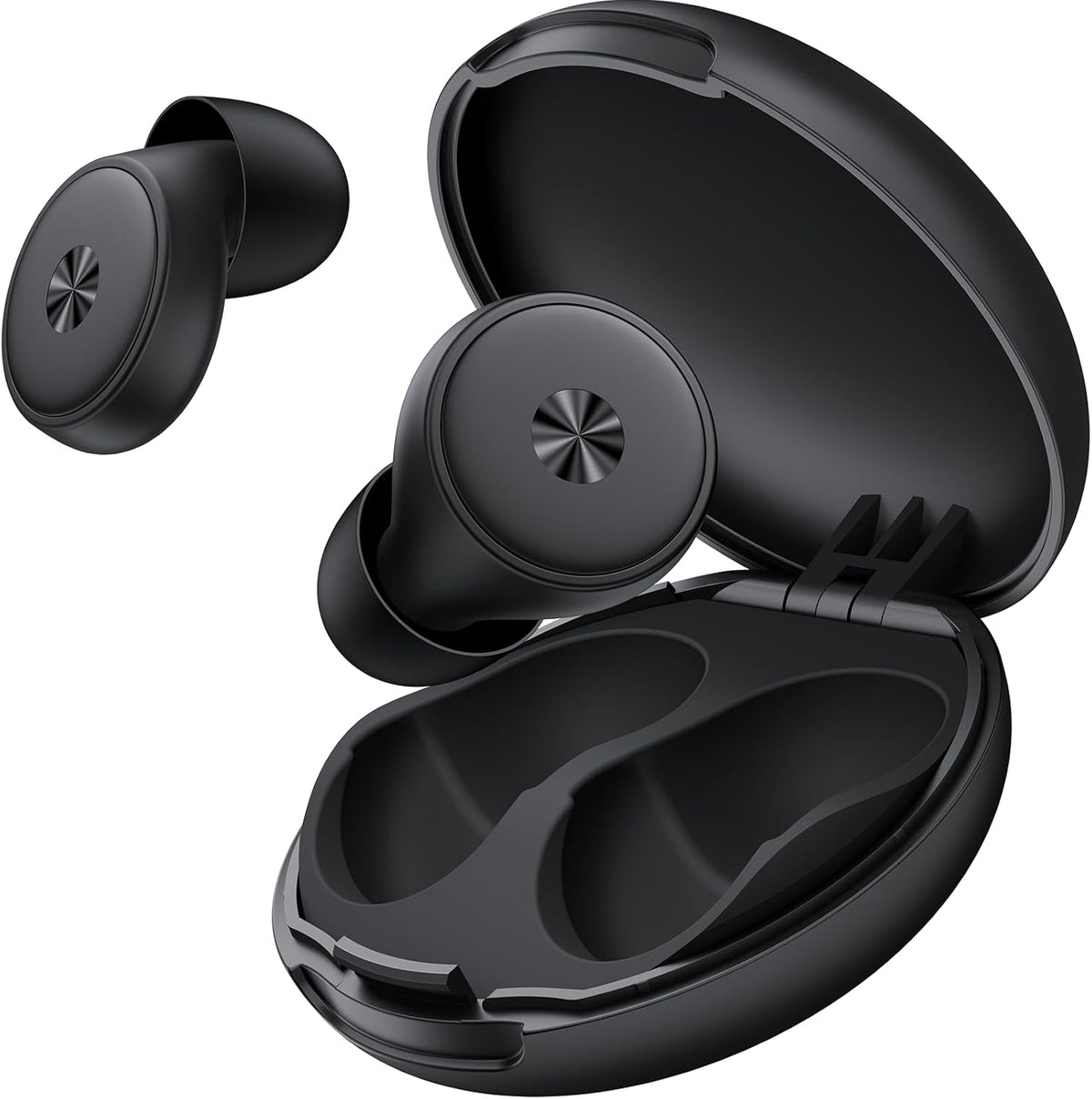 45dB Ear Plugs for Sleeping 0.1oz Ultra-Comfy Noise Cancelling Ear Plugs for Concerts, Deep Focus, Travel, Noise Reduction Ear Plug with 8 Ear Tips Reusable Earplugs with Carry Case Black