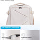 ECOHUB 30L Carry on Travel Backpack for Men Women 18x14x8, 17 inch Expandable Airlines Personal Item Bag Water Resistant Laptop Backpack Flight Approved with USB Slot & Wet Pocket, Beige