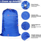 Washable Travel Laundry Bag with Drawstring (3 Pack), Large Dirty Clothes Bag Fit a Laundry Basket or Clothes Hamper, Enough to Hold 4 Loads of Laundry,26x39 inches RoyalBlue 3