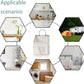 2 Pack Wall Hanging Storage Basket,Wall Hanging Organizer Bags with Pockets, Wall organizer Storage for Dormitory Bathroom Bedroom Kitchen(White-upgraded)