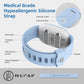 EmeTerm Fashion Anti-Nausea Wristband Relieve Morning Motion Travel Sickness Rechargeable Drug Free Bands Without Side Effects - Extra 2pack Conductive Gel (Blue - Extra 2pack Conductive Gel)