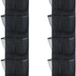 Over The Door Shoe Organizer, 14 Large Mesh Pockets Hanging Shoe Rack for Closet Organizers and Storage, 2-pack (black)