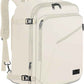MATEIN Large Backpack for Travel Flight Approved, 45L Carry on Backpack with Padded Shoulder Straps for Adult, Men, Women, Expandable Daypack for Clothes, Travel Essentials, Beige