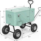 VINGLI 80 Quart Wagon Rolling Cooler Ice Chest, w/Long Handle and 10" Wheels, Portable Beach Patio Party Bar Cold Drink Beverage, Outdoor Park Cart on Wheels