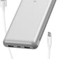 Belkin Portable Charger, USB-C Power Bank 20000 mAh w/ 1xUSB-C Port & 2xUSB-A Ports, 15W w/Type-C to Type-A Cable for iPhone 16, Samsung Galaxy S25, Nintendo Switch 2, Google Pixel 10, etc. - Silver