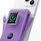 Magnetic Portable Charger for iPhone with Built-in Cables, 6-in-1 10800mAh Power Bank with iWatch Charger & LCD Display,25W Fast Charging Battery Pack for iPhone 16/15/14/13/12,Apple Watch (Purple)