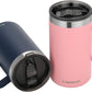 KXIAOCHEN 20oz Insulated Coffee Mug with Lid, Stainless Steel Coffee Cup, Double Wall Vacuum Coffee Tumbler with Handle, Premium Thermal Travel Coffee Mug (Pink Navy 2Pack)