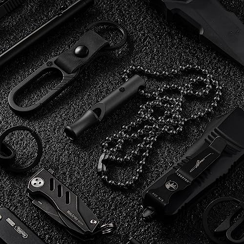 KA22BK Titanium EDC Whistle Outdoor Emergency Whistle for Keychain