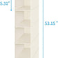 MAX Houser 10-Shelf Hanging Shoe Shelf Organizer, Hanging Shoe Storage for Closet (Beige)