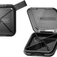 1 Pack Grey Pill Organizer with Strap, 4 Compartments, Compact Travel Pill Box Case, Portable and Moistureproof to Store Vitamins, Medication and Supplements