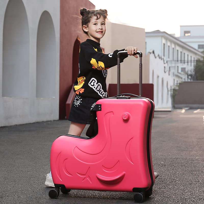 Toddler Luggage Ride On Suitcase for Kids with 4 Spinner wheels