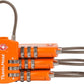 4 Pack TSA Approved Travel Combination Cable Luggage Locks for Suitcases & Backpacks - Orange