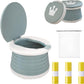 Travel Potty for Toddler, Portable and Foldable Toilet, Apply to Seat Emergency Toilet for Car, Camping, Outdoor, Indoor (grey, small)